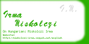 irma miskolczi business card